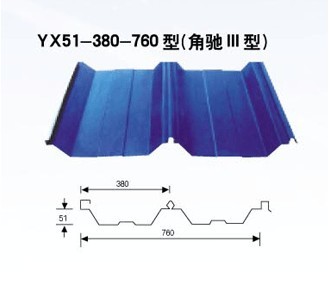 屋面板加工YX51-380-760彩色压型板